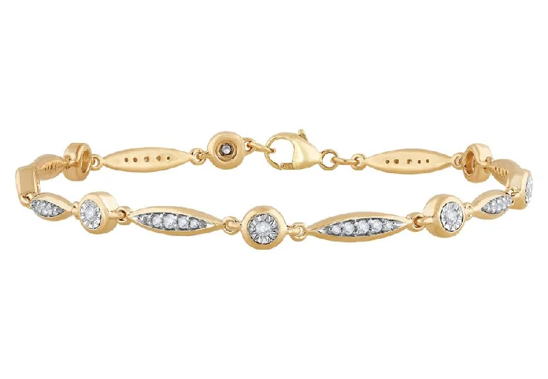 Statement bracelets for women -10k 0.50ct Diamond Bracelet