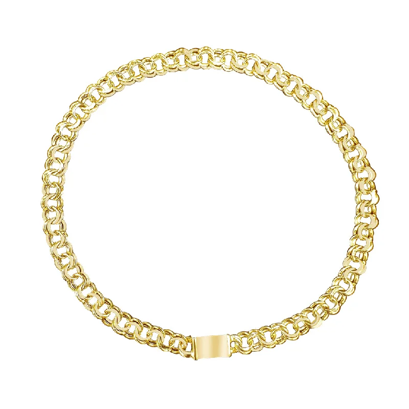 Wedding bracelets for women -10K Yellow Gold Chino Link Bracelet