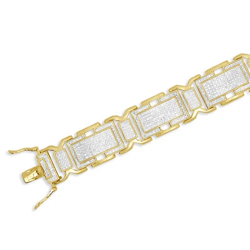 Bold bangles for women -10KY 2.80CTW MICROPAVE DIAMOND MENS LINK BRACELET