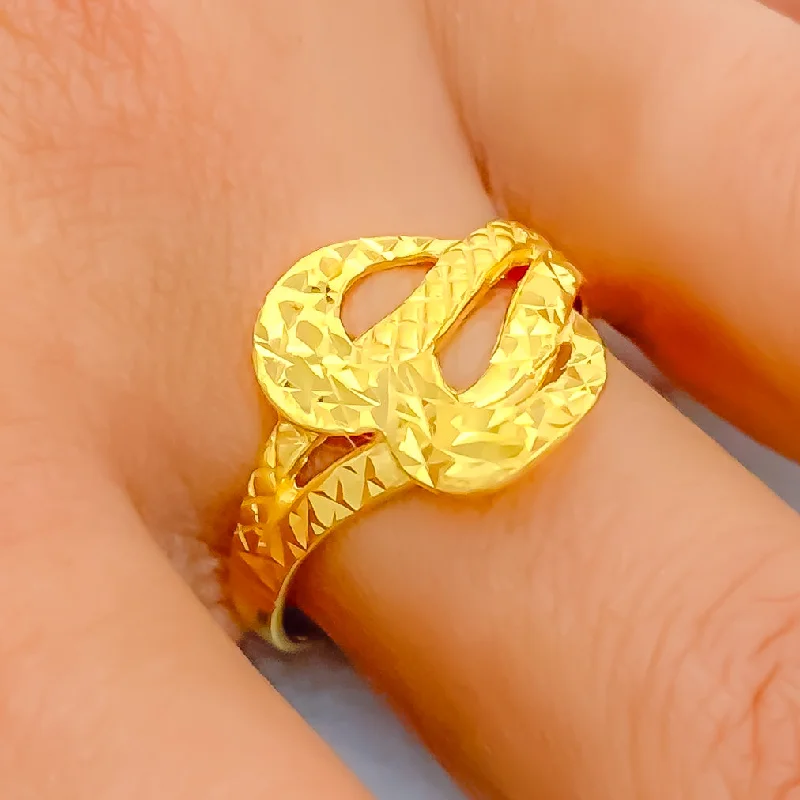 Luxurious wedding rings for women -Lovely Everyday 22k Gold Ring