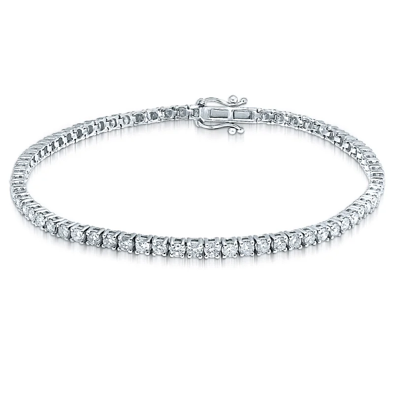 Beaded bangles for women -14K 7.00CT Diamond Tennis Bracelet