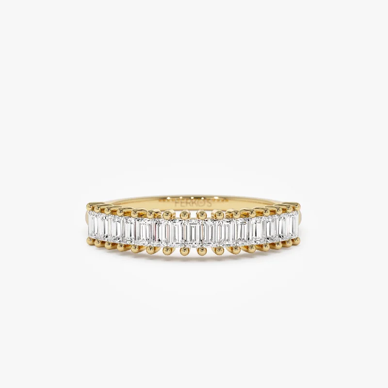 Stunning engagement rings for women -14k Baguette Diamond Wedding Band