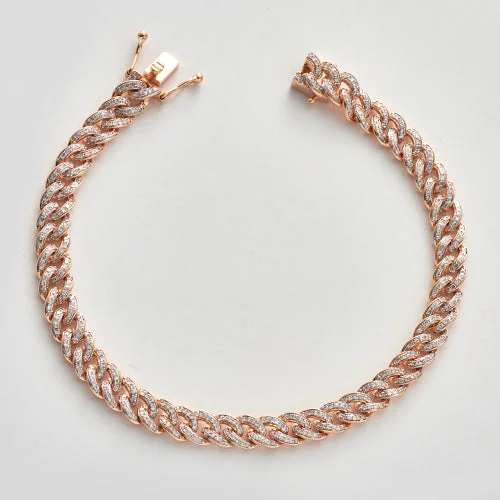 Silver cuff bangles for women -14KR 1.70CTW DIAMOND MIAMI CUBAN BRACELET