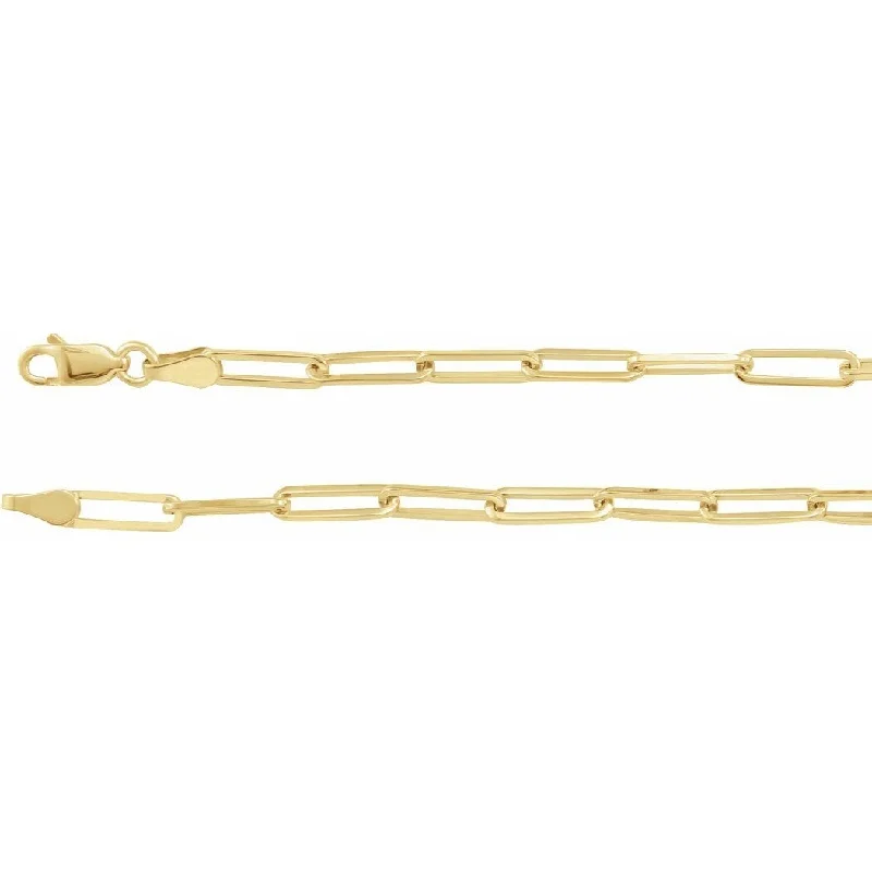 Vintage bracelets for women -Curata 14k Yellow Gold 7 Inch Polished Flat Cable Chain Bracelet With Lobster Clasp