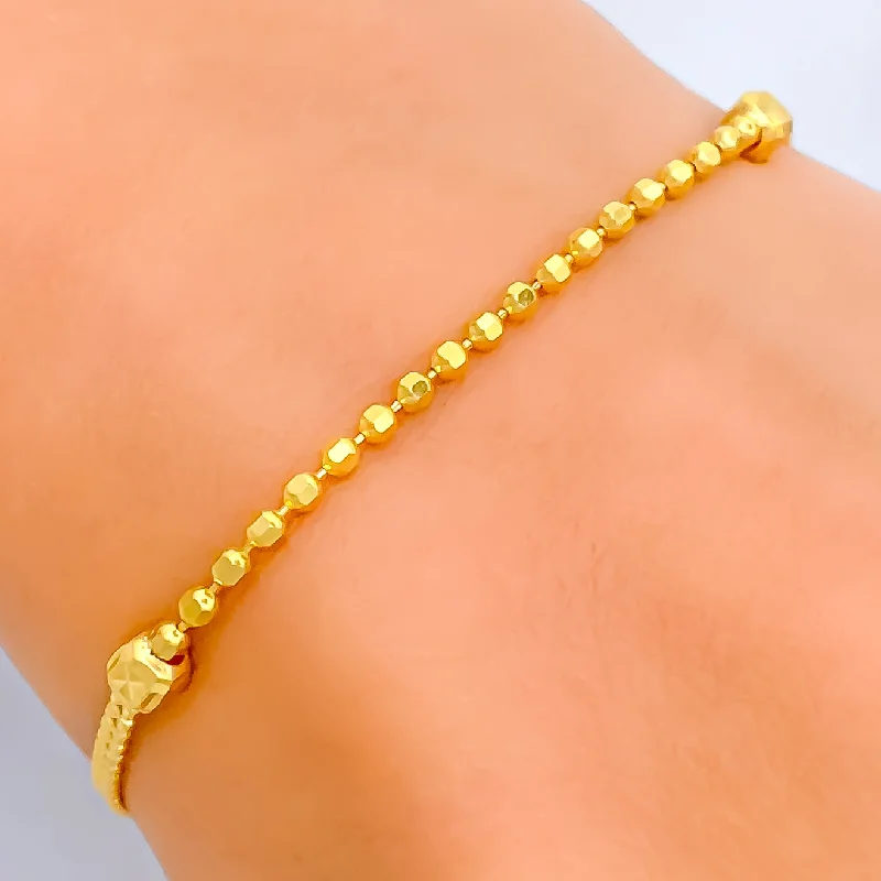 Gemstone bracelets for women -Dainty Chic 22k Gold Bracelet