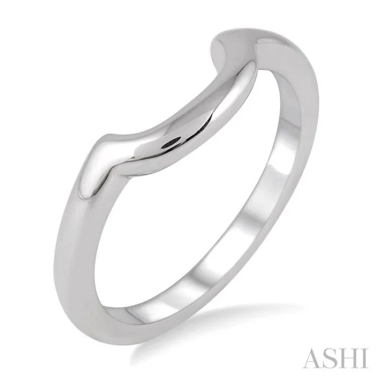 Birthstone rings for women -Shadow Band in 14K White Gold