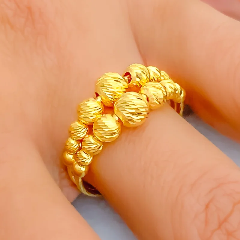 Oval rings for women -Bold Ethereal 21k Gold Ring