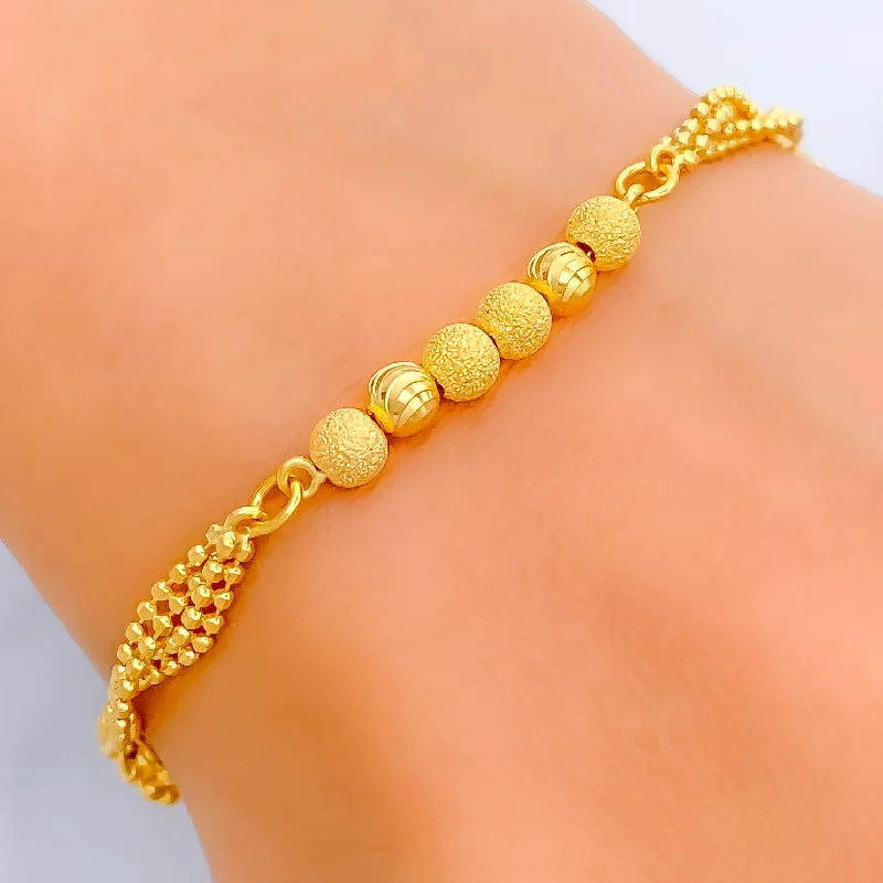 Custom bracelets for women -Trendy Chic 22k Gold Bracelet