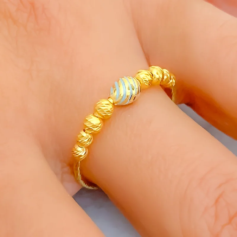 Custom-designed rings for women -Trendy Fine 21k Gold Ring