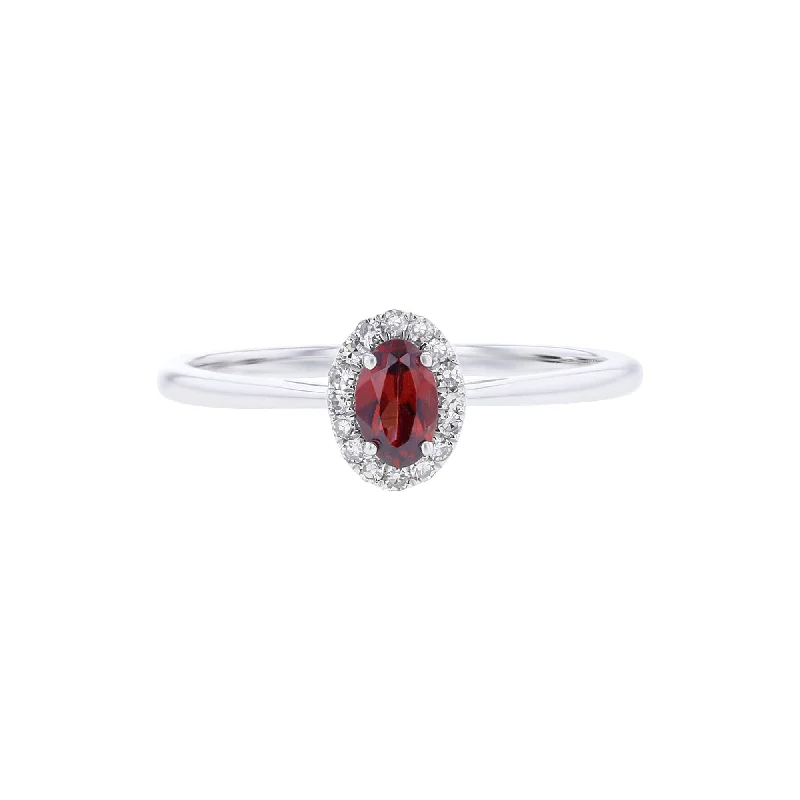 Antique engagement rings for women -Popsicle Garnet & Diamond Ring