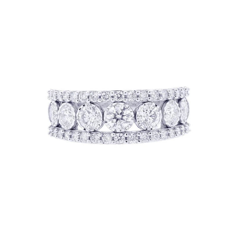 Engagement rings with diamond accents for women -Oasis Mirage Diamond Ring 1 1/2ct