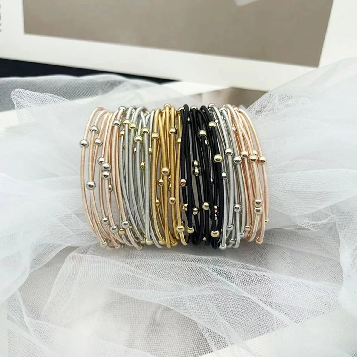 Birthstone bracelets for women -Basic Modern Style Classic Style Geometric Titanium Steel Bracelets In Bulk