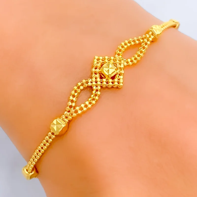 Gold bangles for women -Fashionable Everyday 22k Gold Bracelet