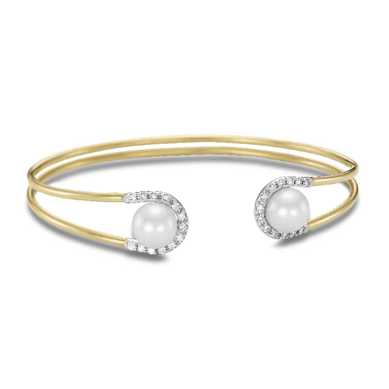 Personalized bangles for women -Sorrento Diamond Cuff Bracelet