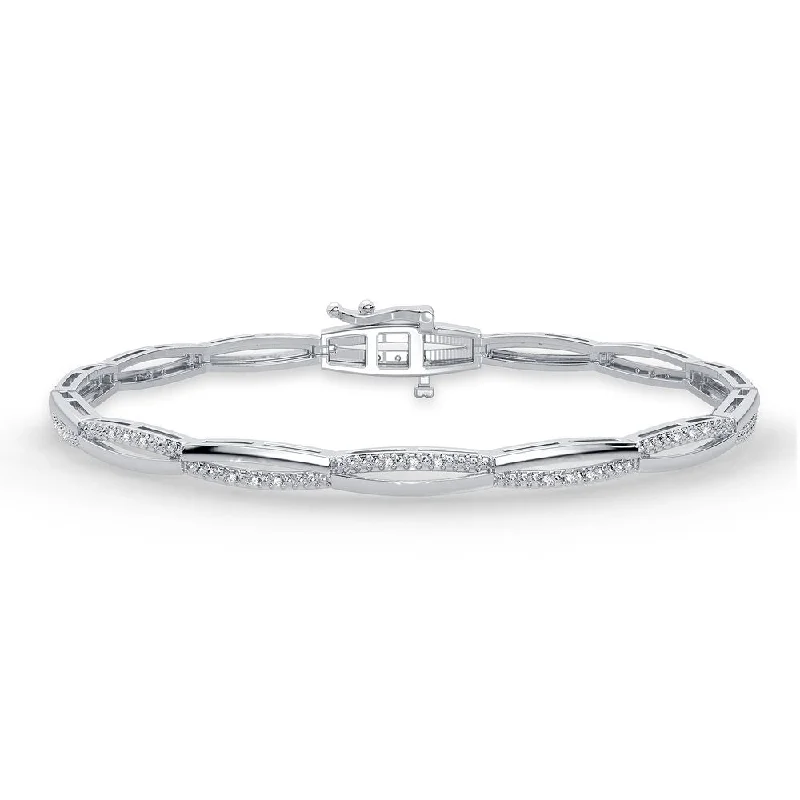 Diamond tennis bracelets for women -10K 0.11CT Diamond Bracelet