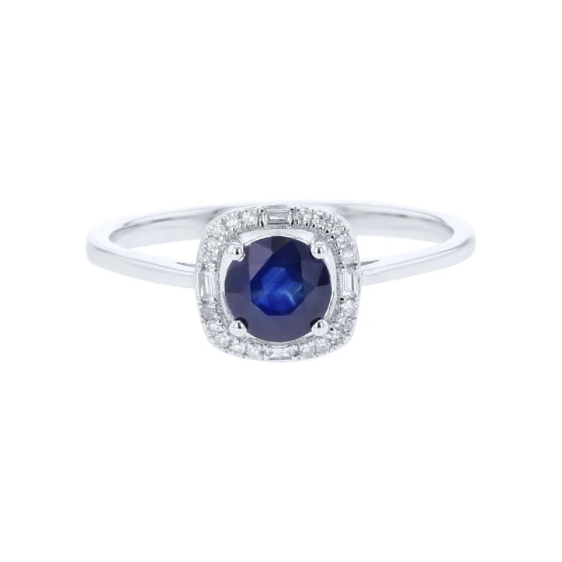 Unique setting engagement rings for women -Dunmore Sapphire and Diamond Ring