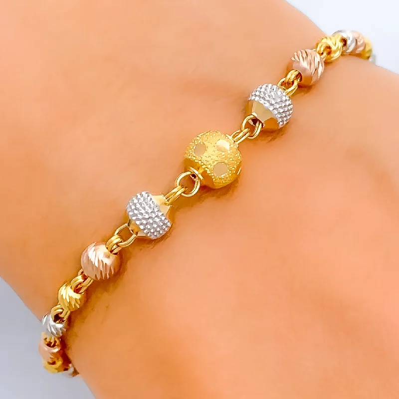 Luxury bracelets for women -Opulent Dazzling 22k Gold Orb Bracelet