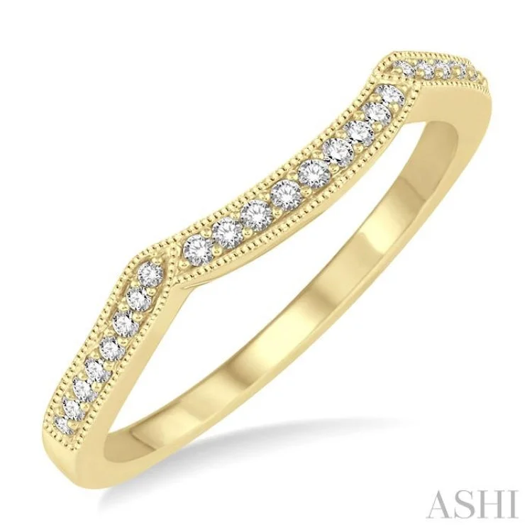 Engagement rings with diamonds for women -1/6 ctw Round Cut Diamond Wedding Band in 14K Yellow Gold