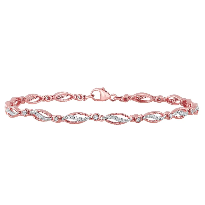 Floral bracelets for women -10K 0.33ct Diamond Bracelet