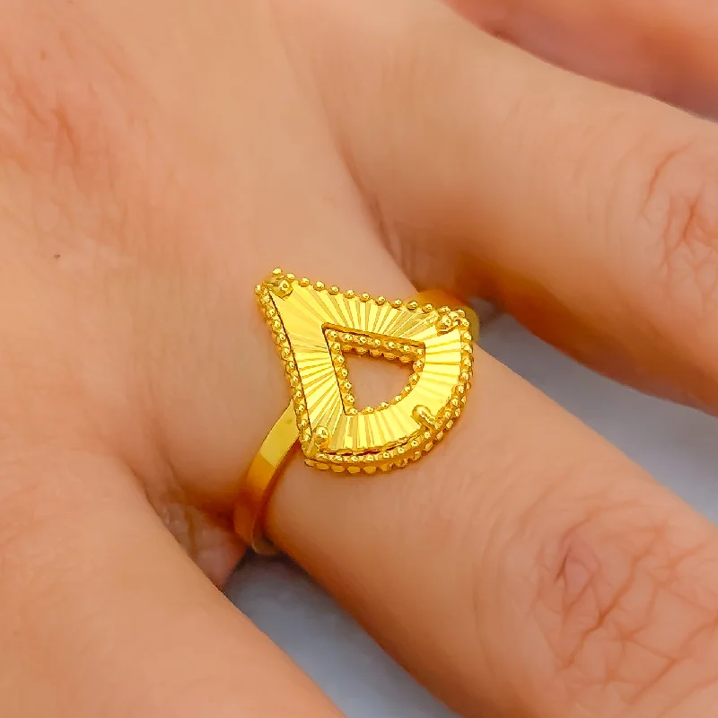 Double rings for women -Everyday Delightful 21k Gold Ring