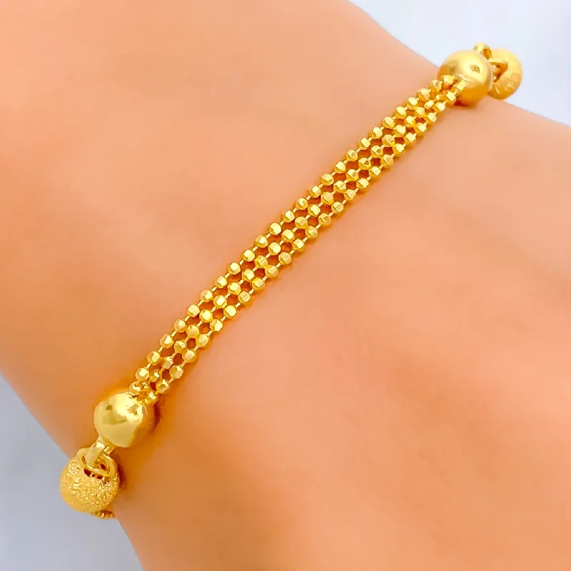 Modern bracelets for women -Graceful Fine 22k Gold Bracelet