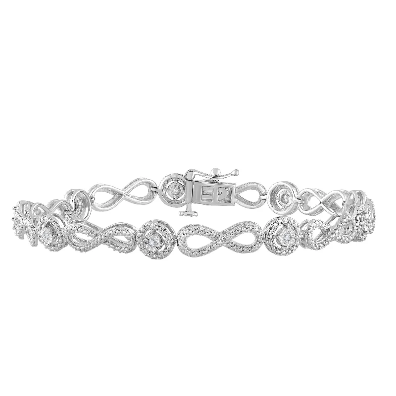 Wedding bracelets for women -10K 0.10ct Diamond Bracelet