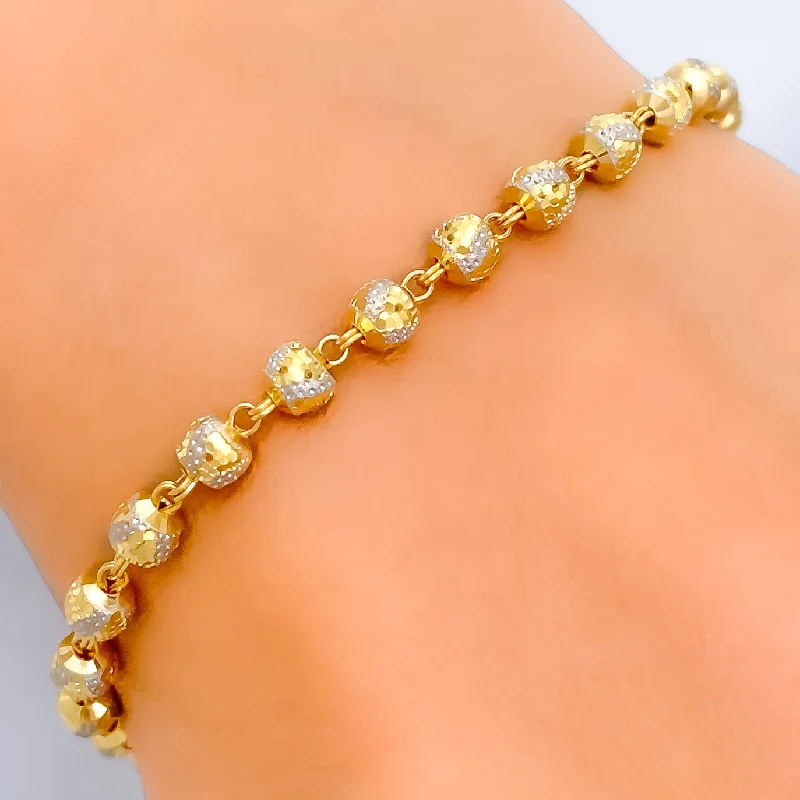 Adjustable bangles with charms for women -Classic Chic 22k Gold Orb Bracelet