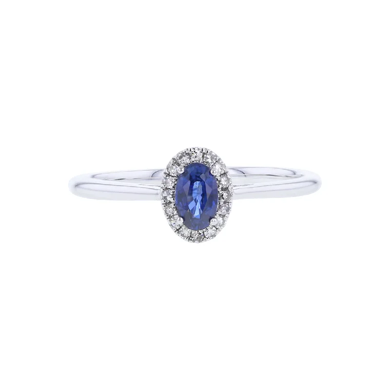 Round engagement rings for women -Popsicle Sapphire & Diamond Ring