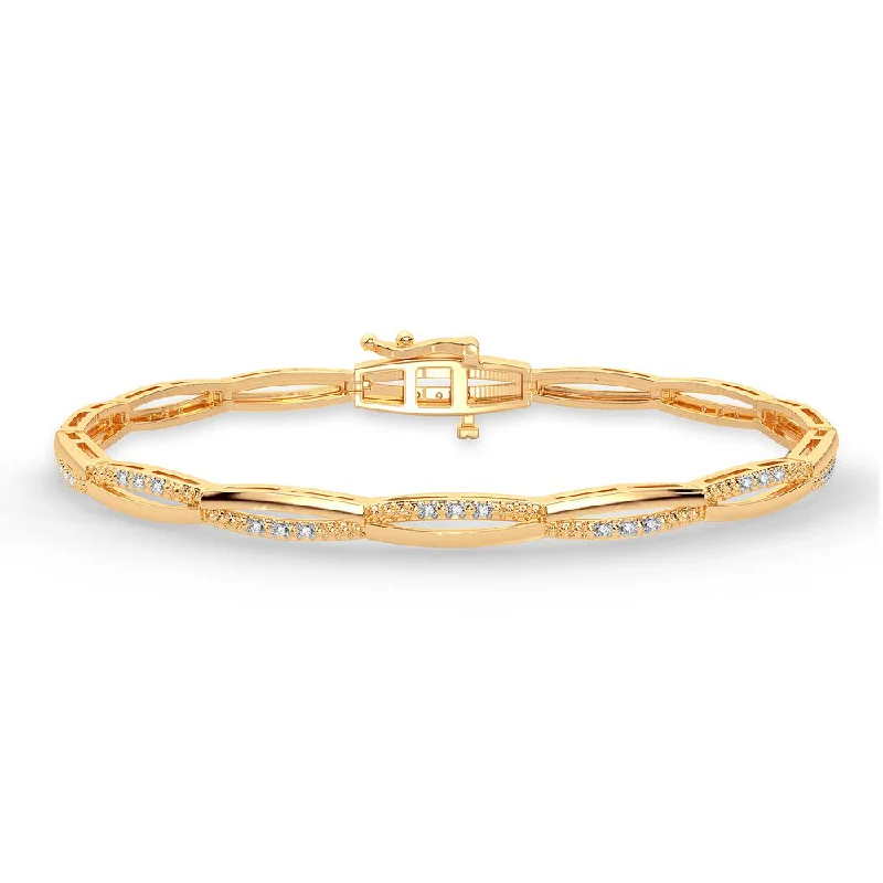 Sparkling bracelets for women -10K 0.11CT Diamond Bracelet