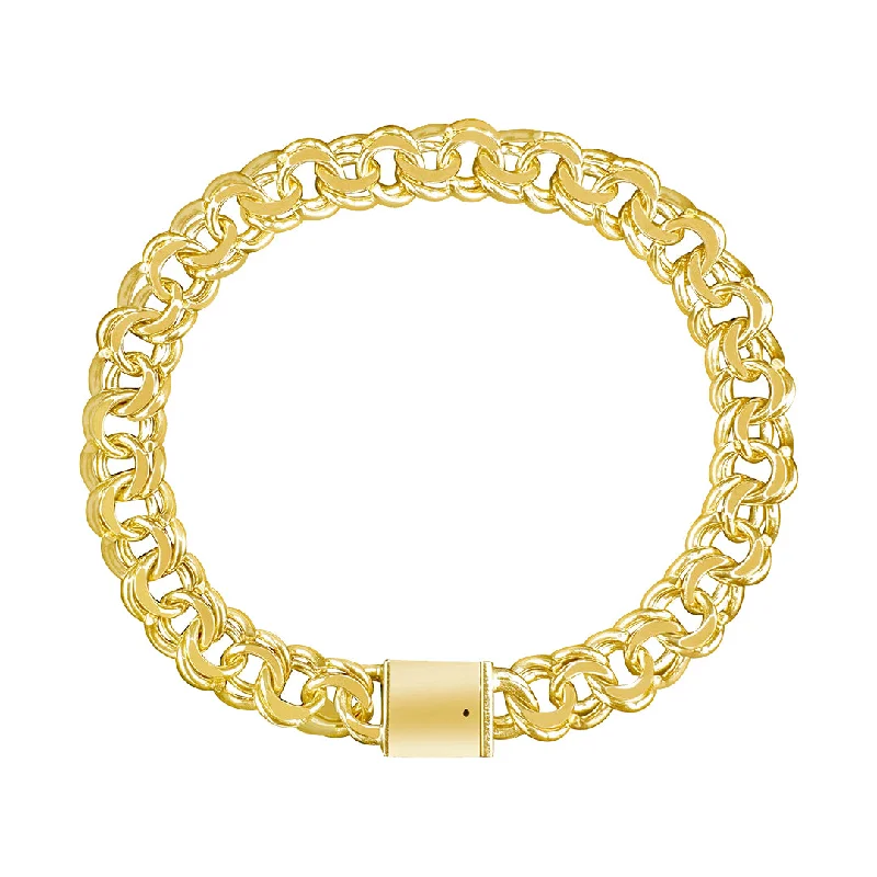 Handcrafted bracelets for women -10K Yellow Gold Chino Link Bracelet