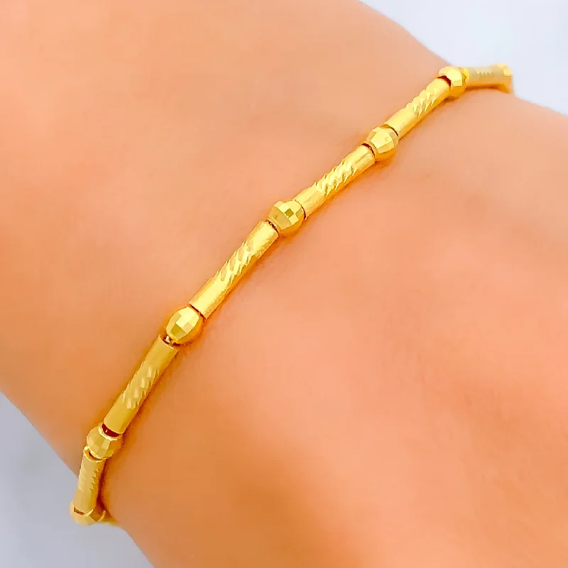 Bohemian bangles for women -Decorative Opulent 22k Gold Bracelet