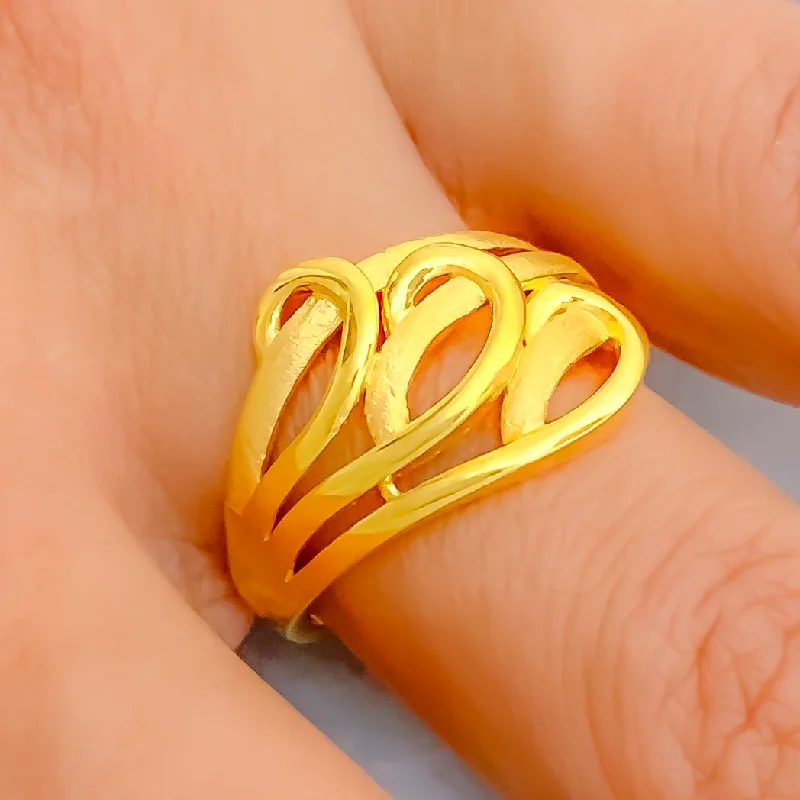 Antique rings for women -Iconic Layered 22k Gold Ring