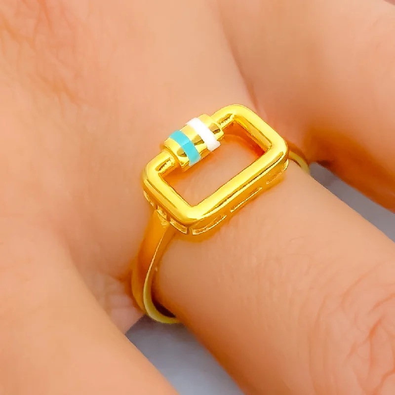 Elegant rings for women -Unique Iconic 21k Gold Ring