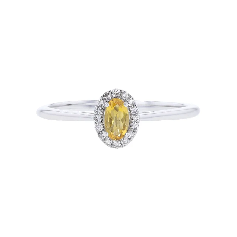 Emerald engagement rings for women -Popsicle Citrine & Diamond Ring