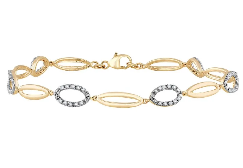 Dainty bracelets for women -10K 0.25ct Diamond Bracelet