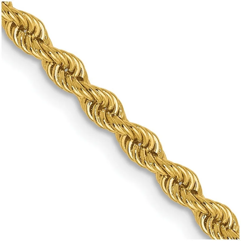 Sparkling bracelets for women -Curata 14k Yellow Gold Lobster Claw Closure Valu plus 2.5mm Solid Chain Bracelet