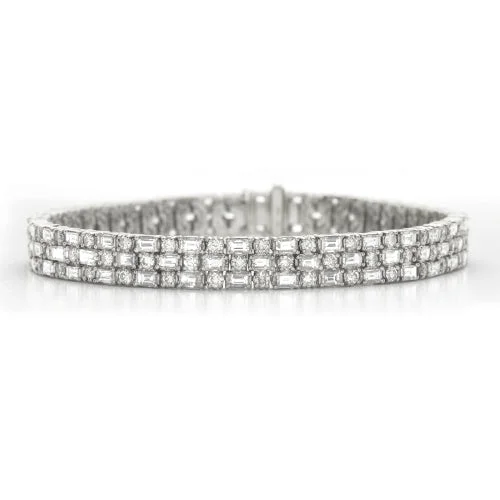 Tennis bracelets for women -14KW 11.25CTW MENS DIAMOND BRACELET