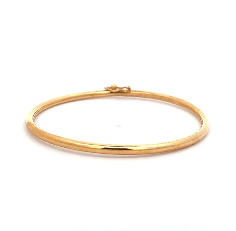 Personalized bangles for women -22K Yellow Gold Light Weight Child Bangle Bracelet