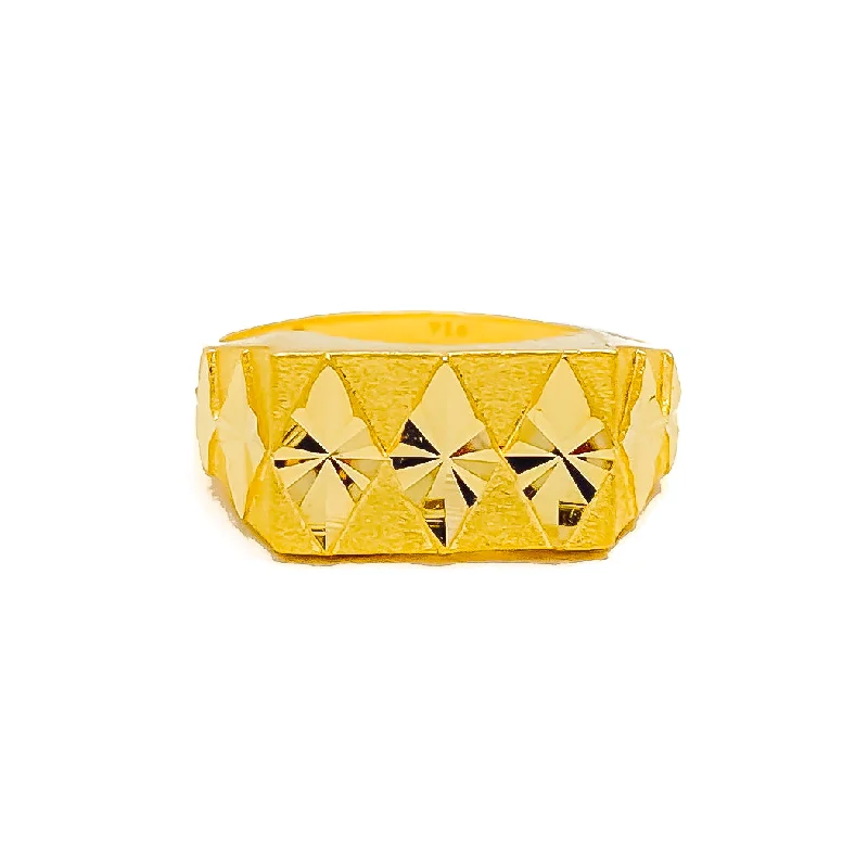 Fashionable statement rings for women -Delightful Fine Men's 22k Gold Ring