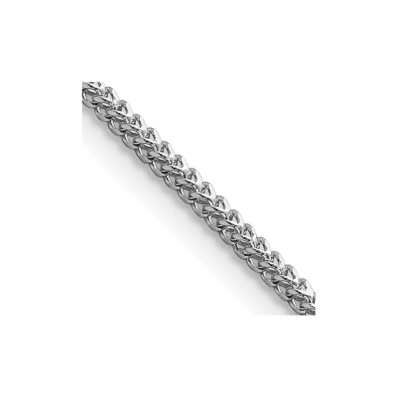 Diamond bangles for women -Curata 14k White Gold Solid Polished 1.3mm Franco Chain Bracelet Lobster Claw