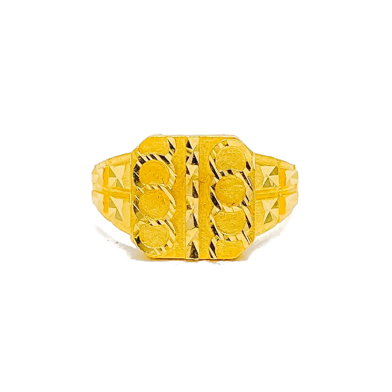 Bold rings for women -Opulent Trendy Men's 22k Gold Ring