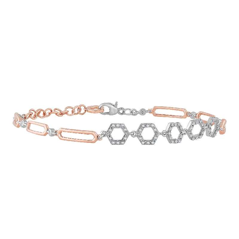 Bold bracelets for women -10K 0.25ct Diamond Bracelet