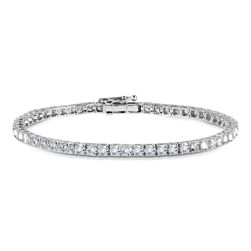 Friendship bracelets for women -14k WG Lab Grown Diamond Tennis Bracelet 5cttw