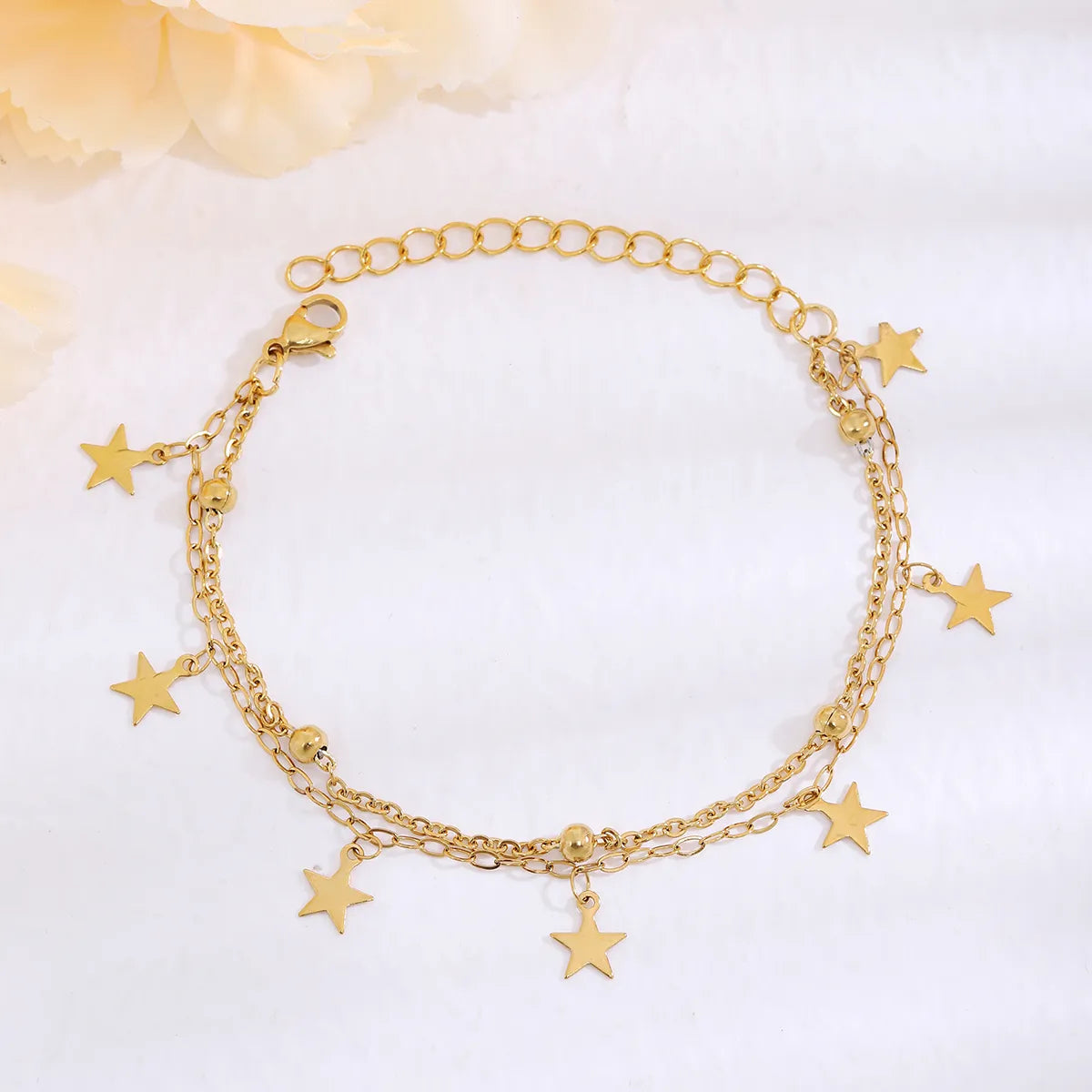 Elegant cuff bracelets for women -Elegant Star 304 Stainless Steel 18K Gold Plated Bracelets In Bulk