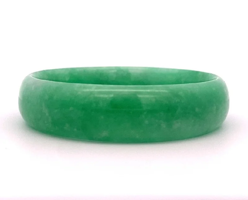 Tennis bangle bracelets for women -Dyed Green Jade Bangle Bracelet