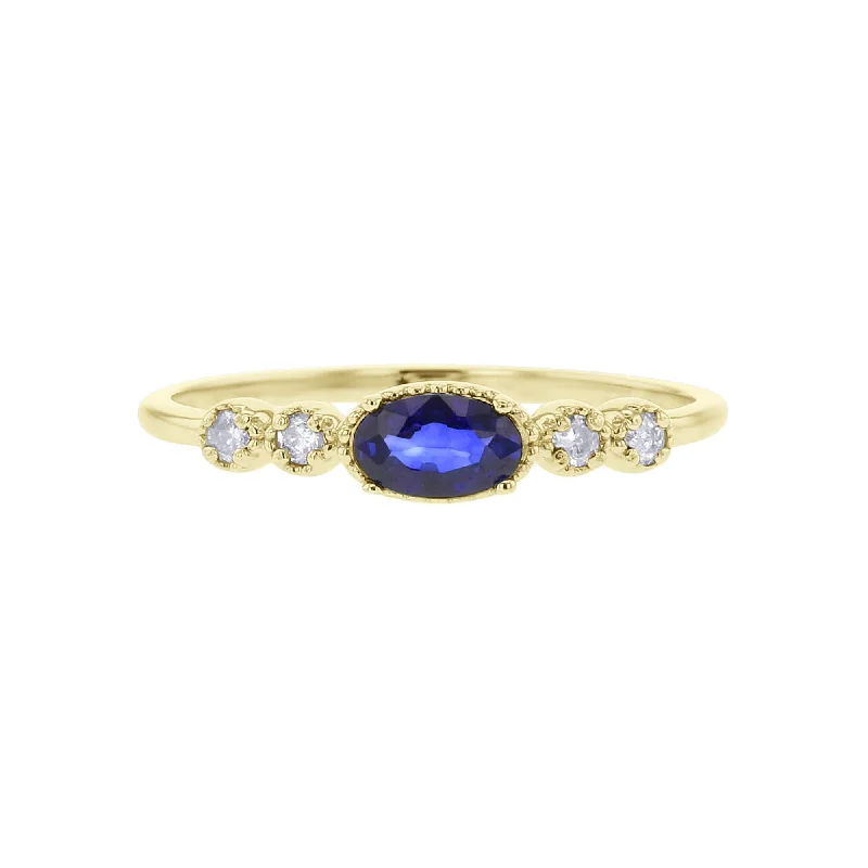 Dazzling engagement rings for women -Simply Royal Sapphire and Diamond Ring