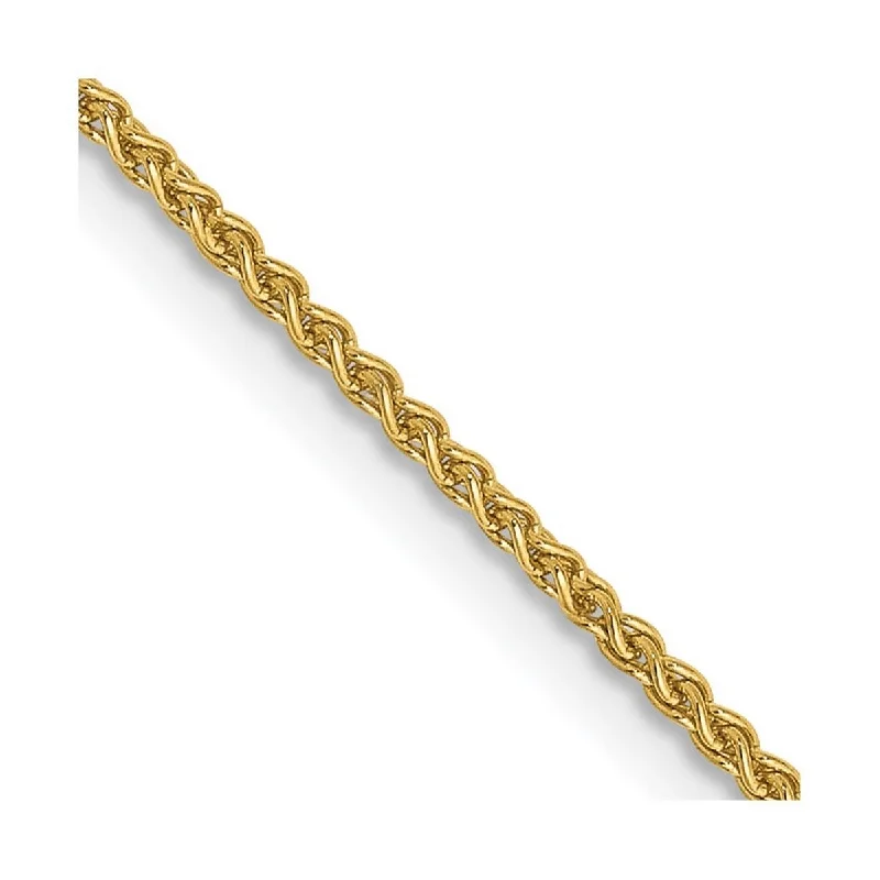 Dainty bracelets for women -Curata 14k Yellow Gold Solid Polished 1.25mm Spiga Chain Bracelet Lobster Claw